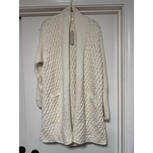 Skin (Skin Worldwide), Women's Alpaca Blend Open Front Cardigan, Off-White/Ivory